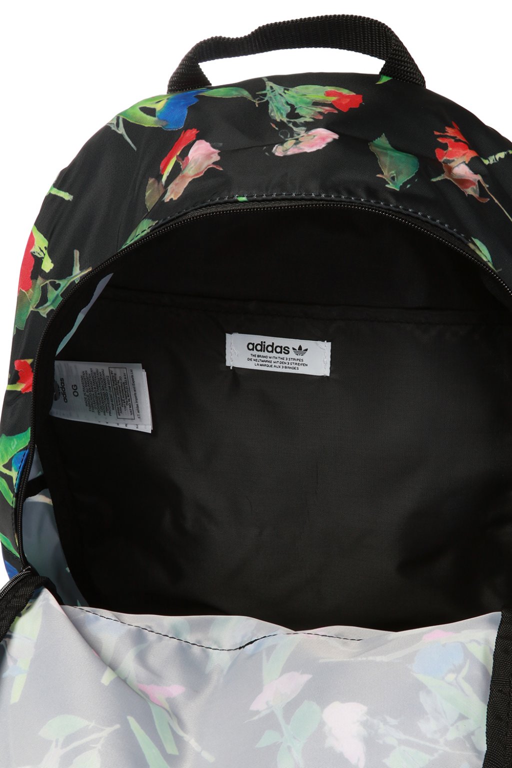 adidas black floral backpack