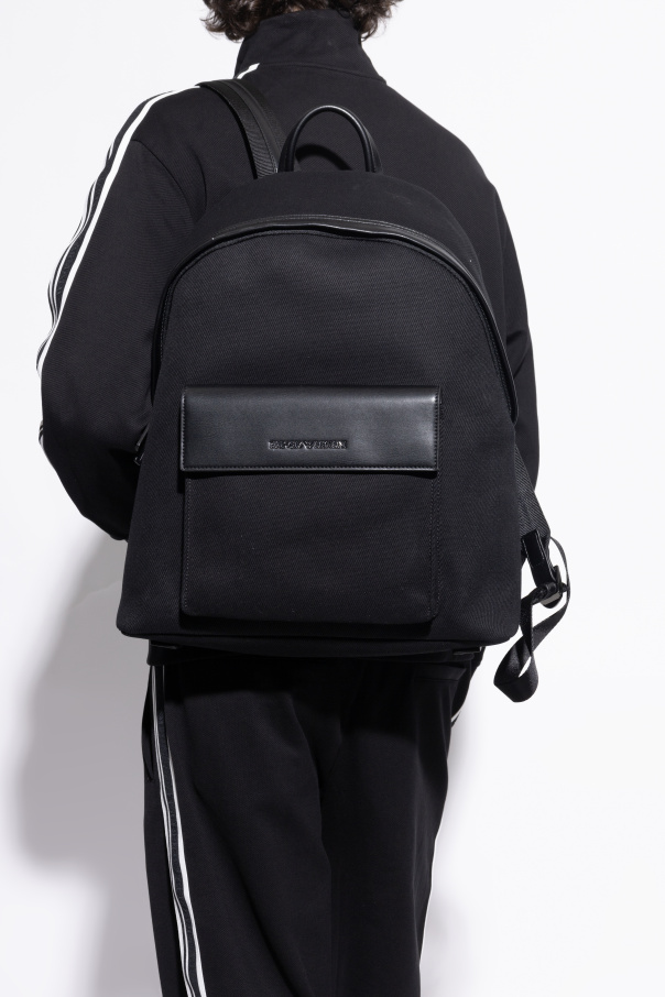Emporio Armani Backpack with logo-shaped appliqué