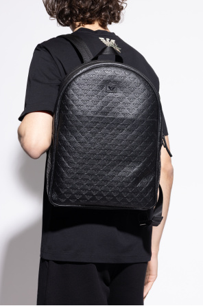 Plecak z monogramem od Emporio Armani