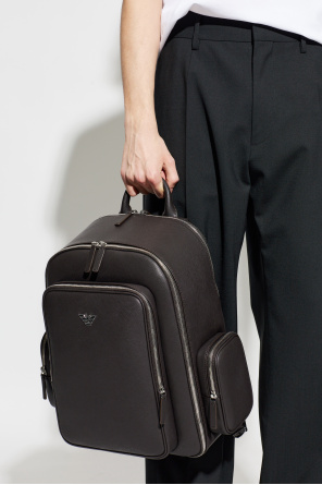 Plecak z aplikacją w kształcie logo od Emporio Armani