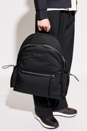 Plecak z monogramem od Emporio Armani