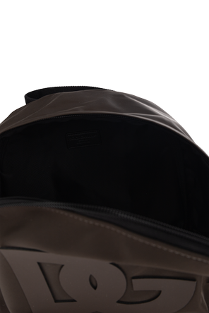 Dolce & Gabbana Kids Brown Designer Logo Backpack for Kids