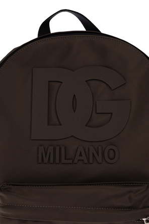 Dolce & Gabbana Kids Brown Designer Logo Backpack for Kids