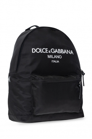 Charm Knee-Length dolce Scoiattolo Smalto Argento Sterling 925 Nero Knee-Length dolce & Gabbana Kids Crew Rucksack mit Logo-Print Gelb