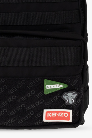 Kenzo pearl-strap leather satchel bag Schwarz
