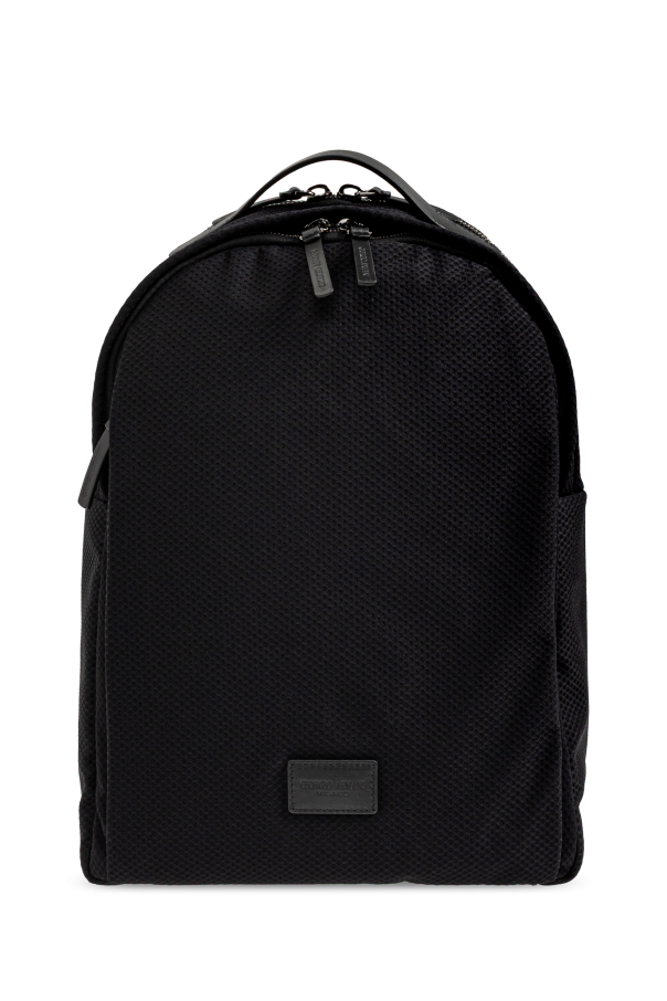 Backpack with logo patch od Giorgio Armani