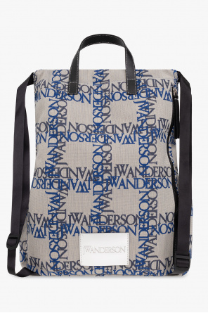 JW Anderson Schwarz backpack with logo