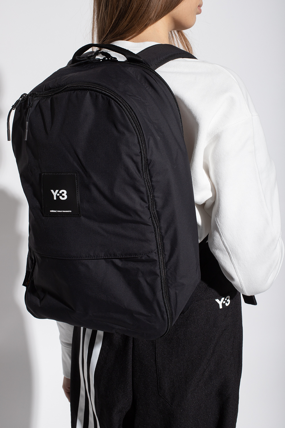 Y-3 Yohji Yamamoto burberry small logo print cube bag item