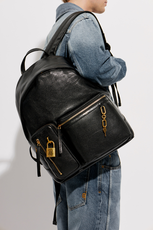 Balmain Leather backpack