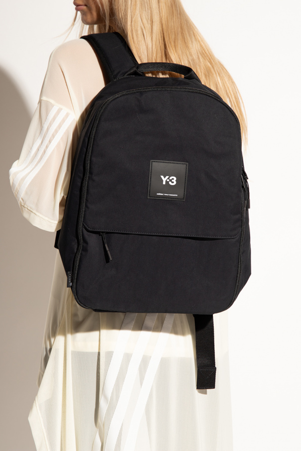 Y-3 Yohji Yamamoto Themoirè faux fur shoulder bag