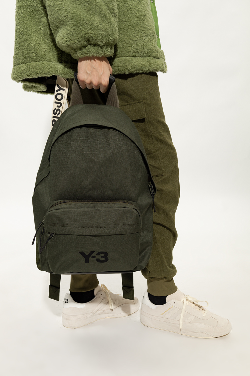 Y-3 Yohji Yamamoto BOYY SSENSE Exclusive Green Buckle Pouchette Shoulder Bag