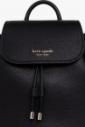 Kate Spade BLACK Leather backpack with logo