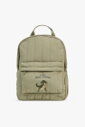moschino teddy logo stud zip backpack item