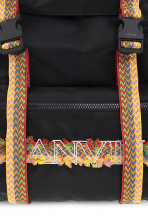 Lanvin Diamond monogram-print leather shoulder bag