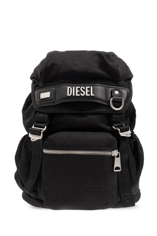 Diesel ‘LOGOS SMALL’ whipstitch-trim shortpack with logo
