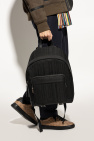 Paul Smith BLACK Backpack with logo patch