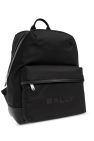 Bally BLACK Backpack with printed logo