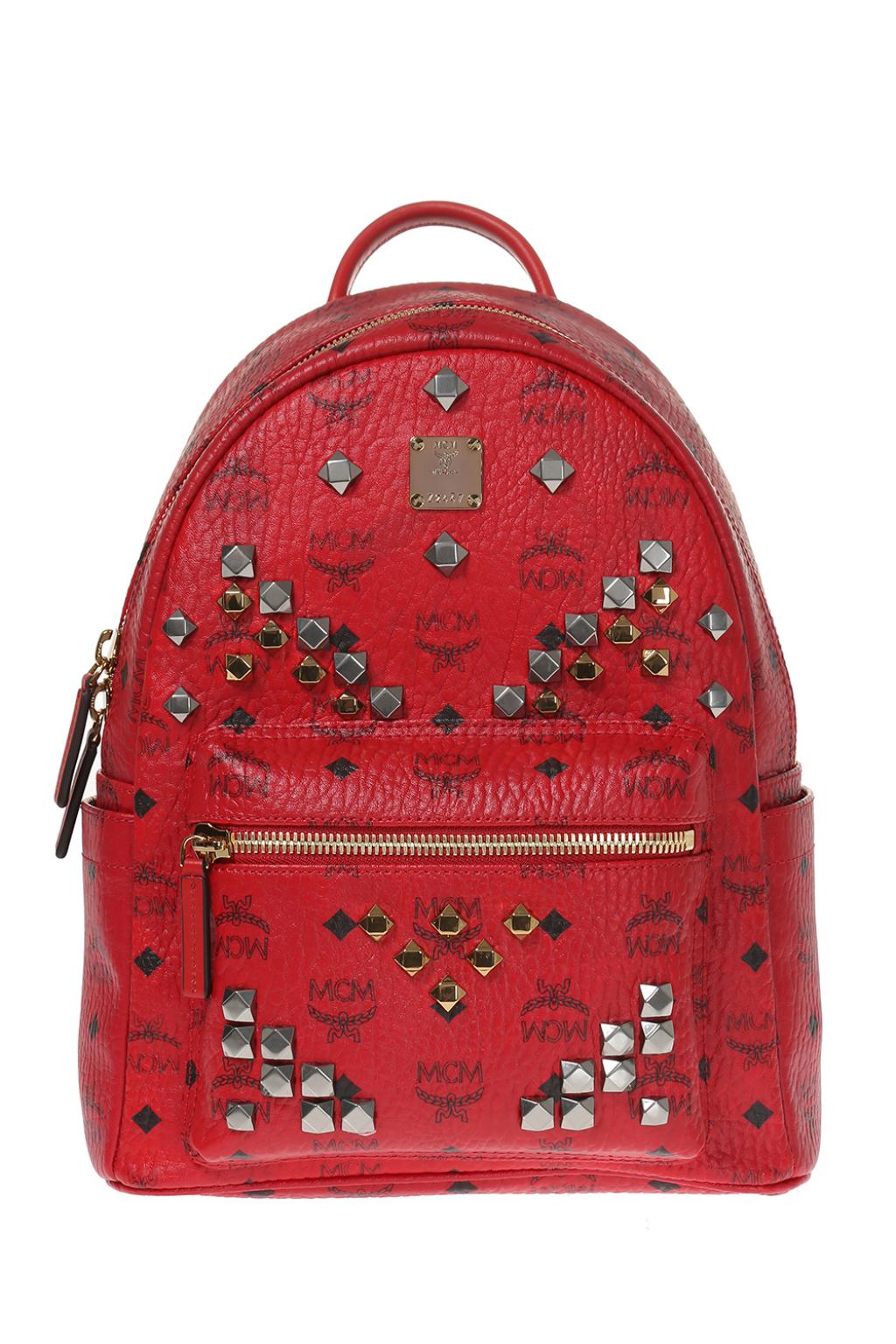 MCM, Bags, Red Mcm Backpack