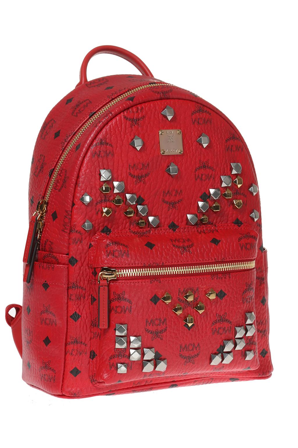 MCM, Bags, Mcm Stark Backpack Ruby Red