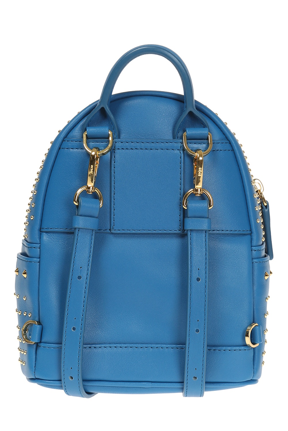 MCM Mini Backpack  Blue leather backpack, Blue leather bag, Mini