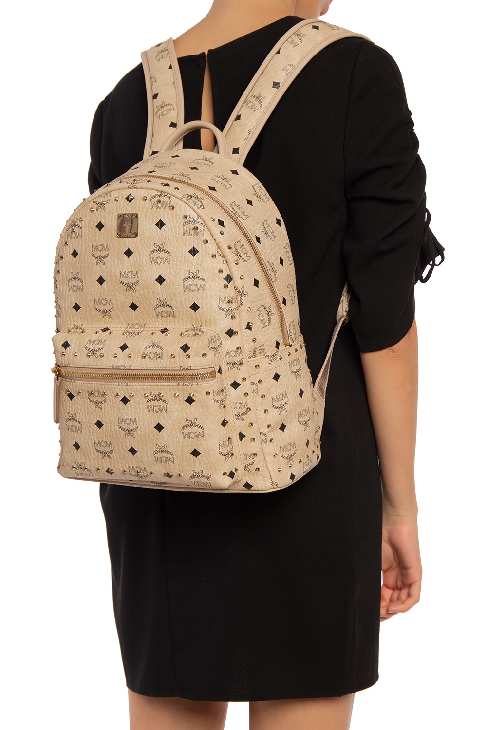 MCM Mini Stark Backpack  Backpack outfit, Teenage fashion outfits