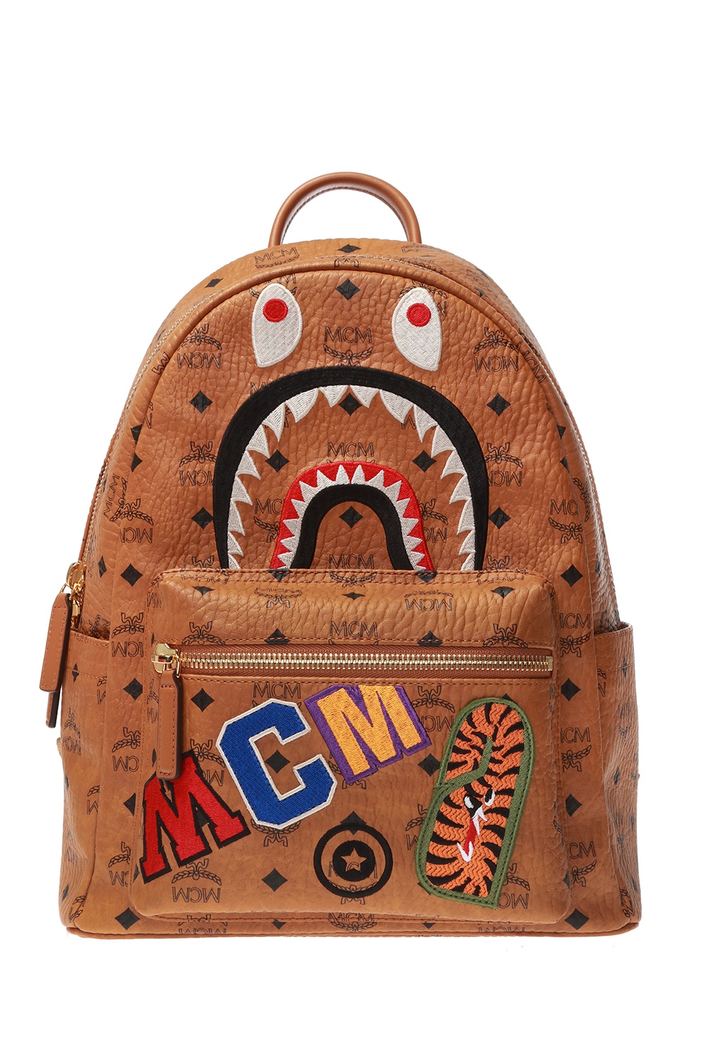 NEW A Bathing Ape x MCM collaboration BACKPACK Brown genuine article F/S JP