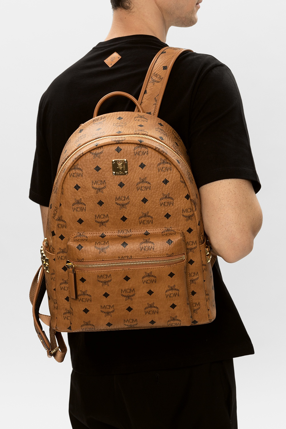 MCM: backpack for woman - Camel  Mcm backpack MWKDATA01 online at