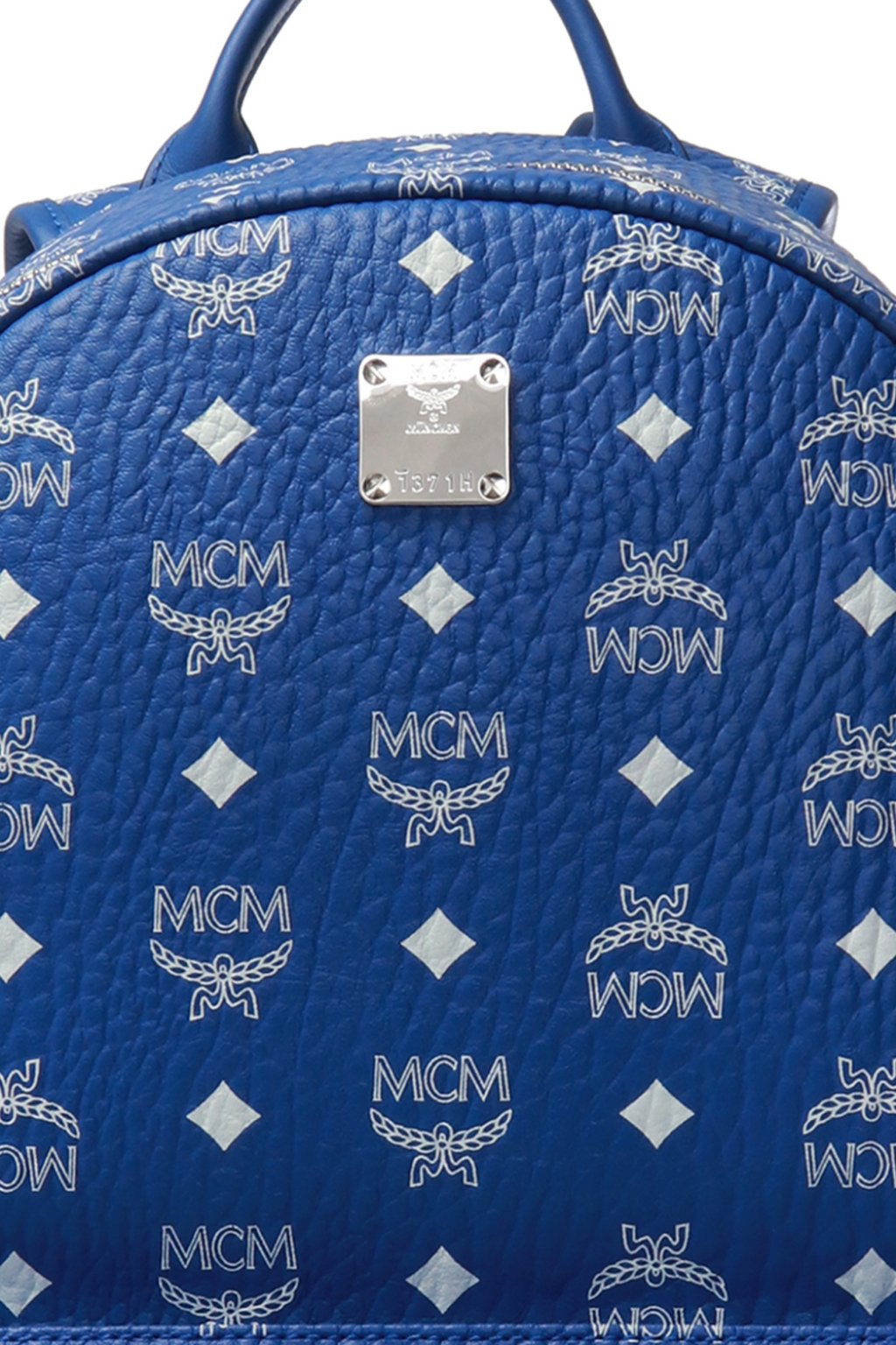 mcm blue backpack men