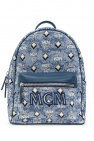 MCM Small flap bag with a chain strap and a round zip pouch