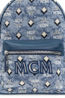 MCM Small flap bag with a chain strap and a round zip pouch