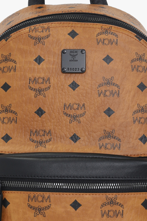 MCM studded backpack with logo