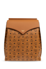 MCM BROWN Backpack with Visetos print