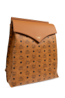 MCM BROWN Backpack with Visetos print