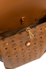 MCM BROWN Backpack with Visetos print