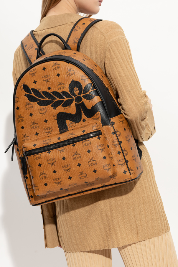 MCM ‘Stark’ backpack Beige with monogram