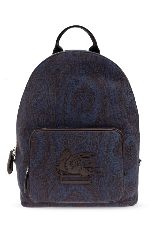 Patterned backpack with logo od Etro