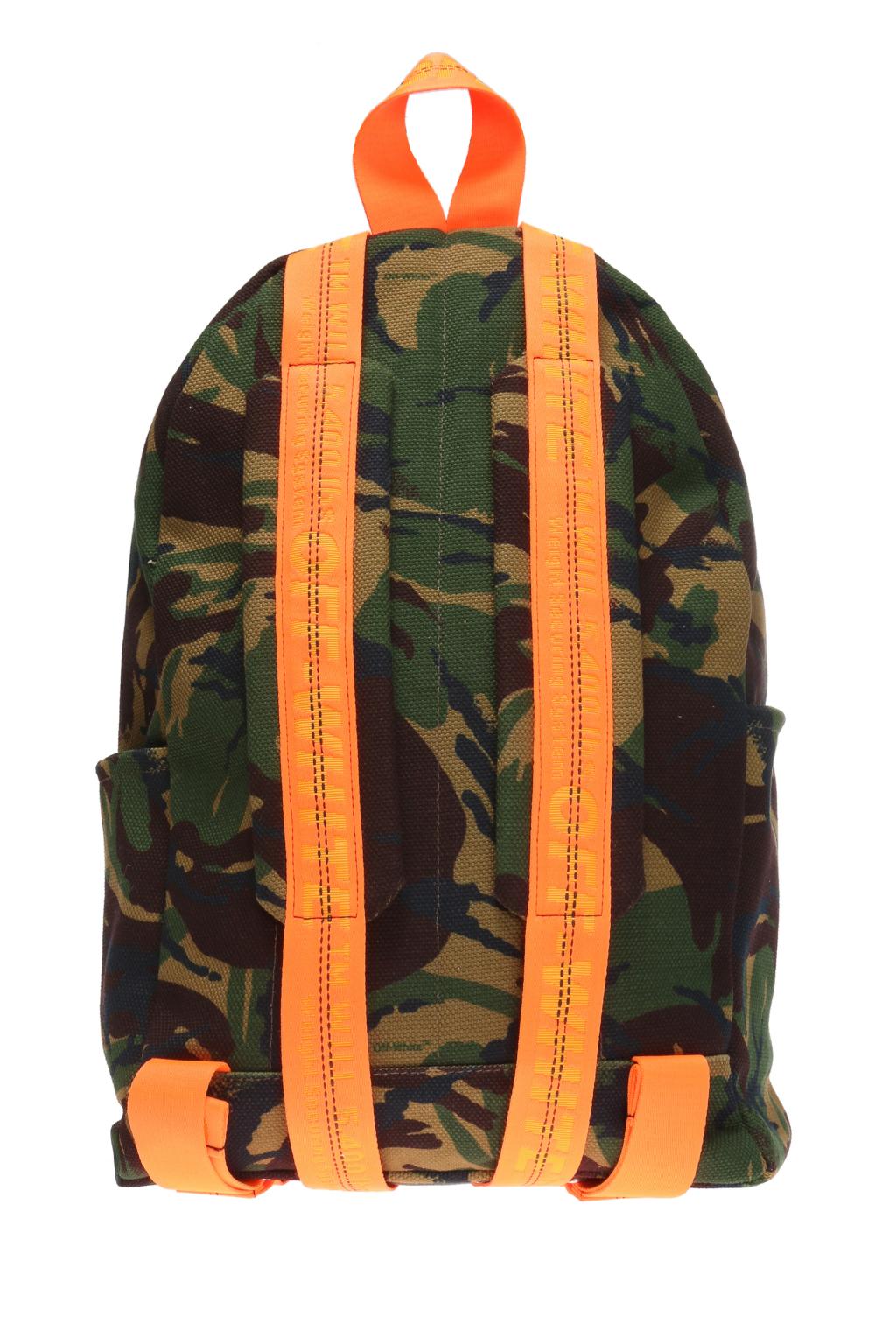 Off-White - Printed Canvas Backpack - Orange Off-White