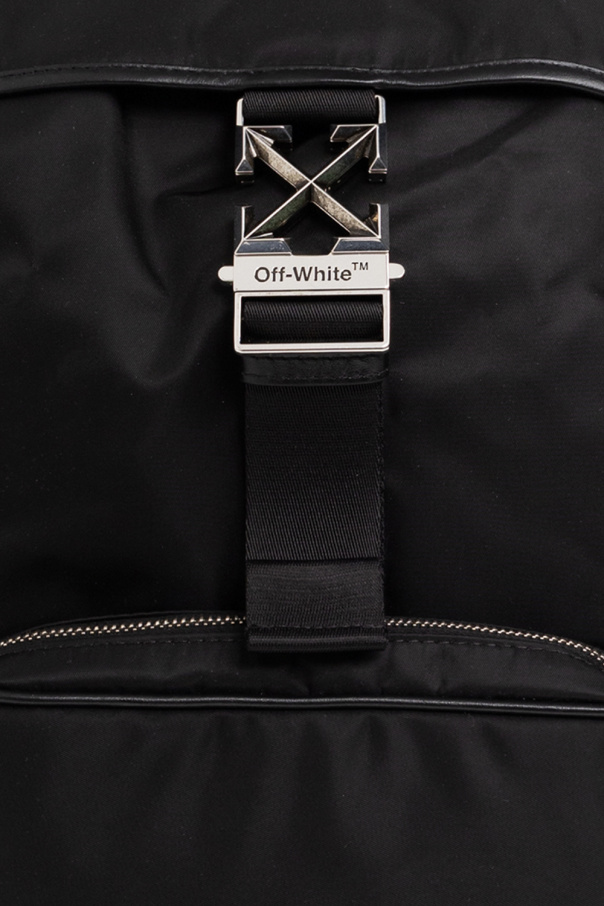 Off-White Logo Nylon Backpack 'Black/White