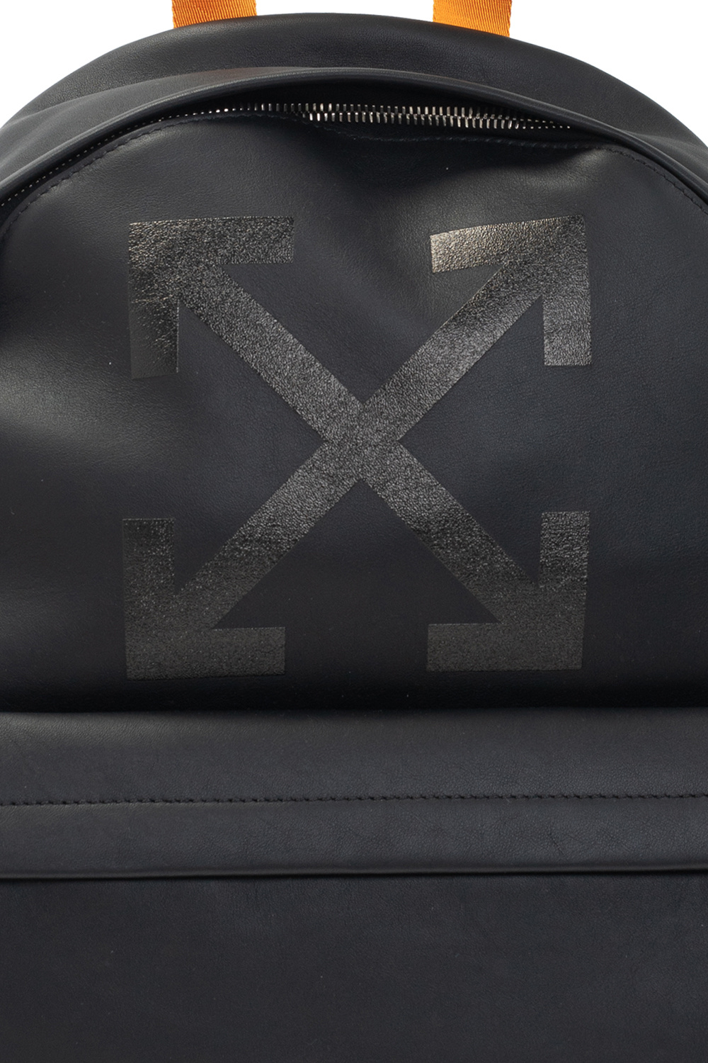 Off-White Leather backpack Gear with logo