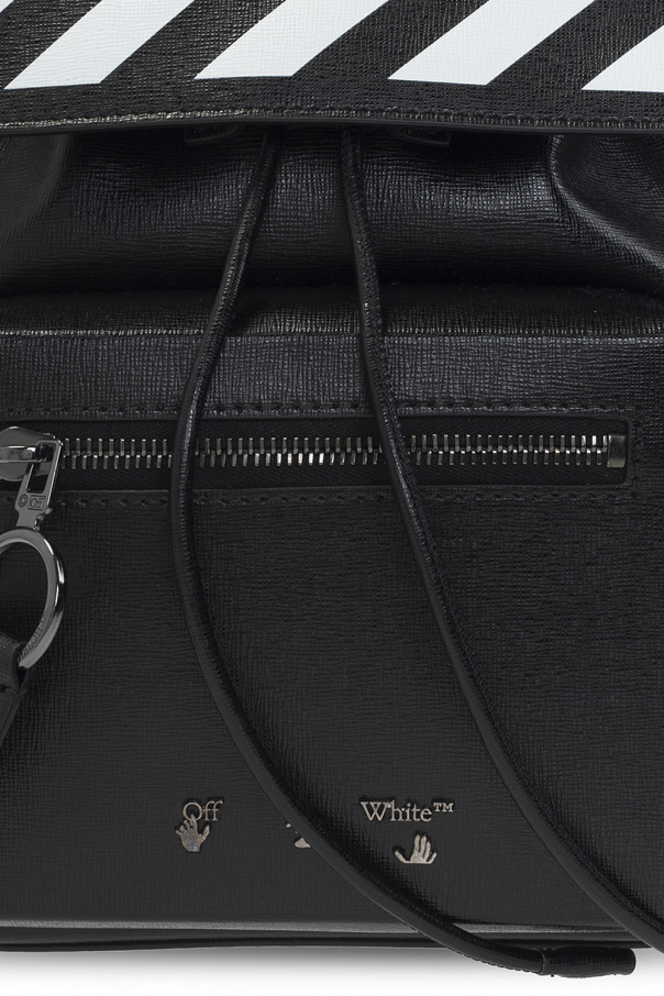 Off-white Diag Binder Clip Shoulder Bag In 1001 Black White