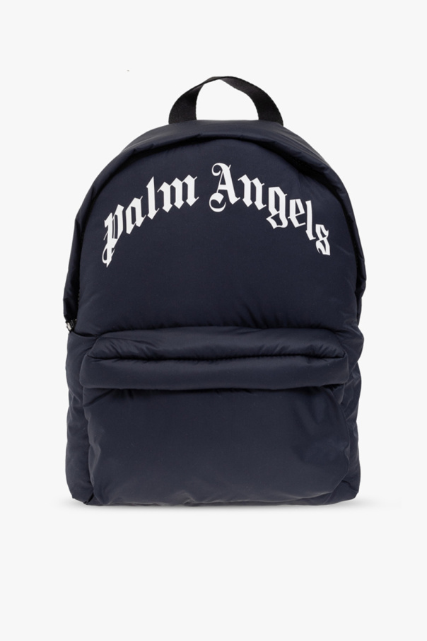 Palm Angels Kids backpack Khaki with logo