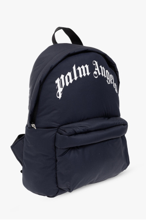 Palm Angels Kids backpack Khaki with logo