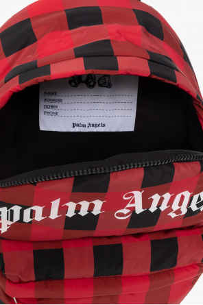 Palm Angels Kids Checked backpack