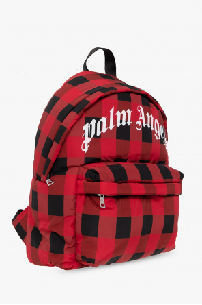 Palm Angels Kids Checked backpack