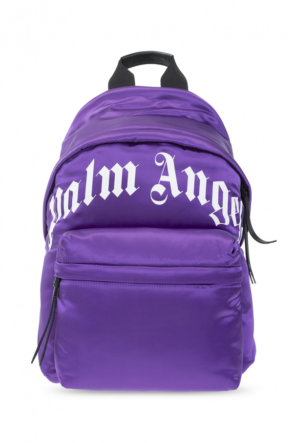 Palm Angels embossed-panel backpack with logo