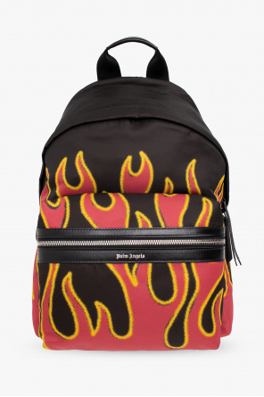 Backpack with flame motif od Palm Angels