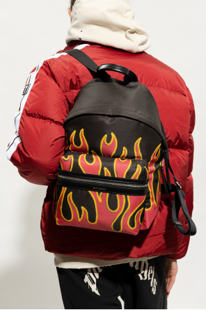 Backpack with flame motif od Palm Angels