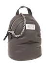 Maison Margiela BROWN Leather backpack with the option to be worn as a bag