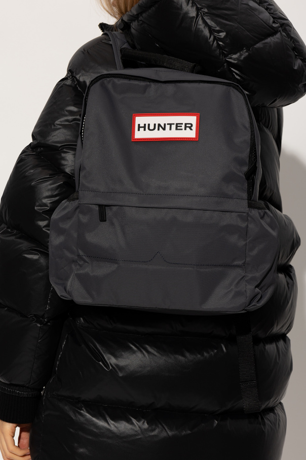 Hunter White backpack with logo