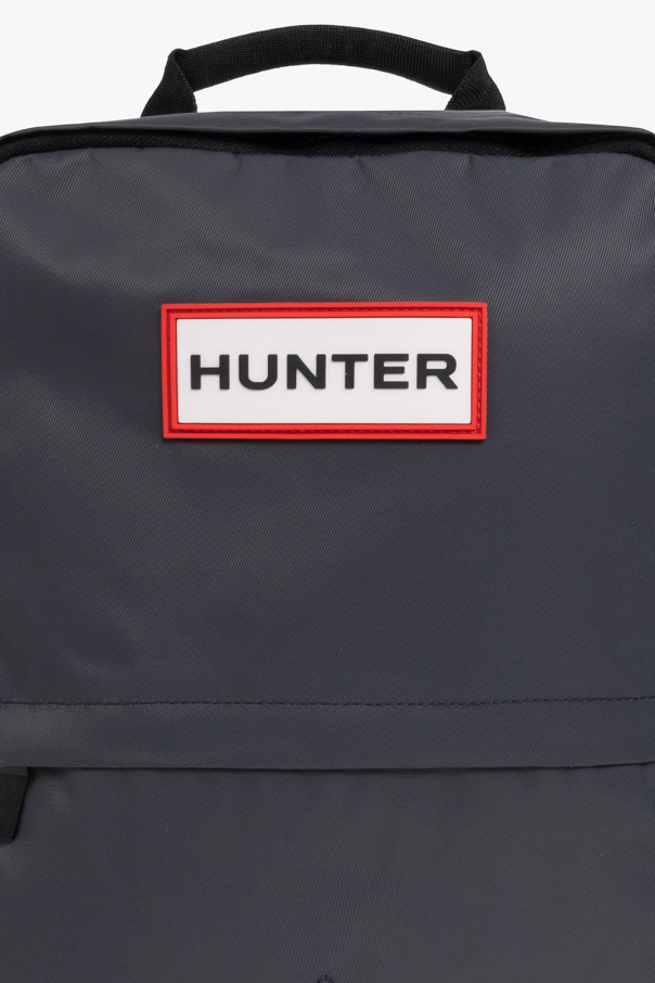 Hunter White backpack with logo